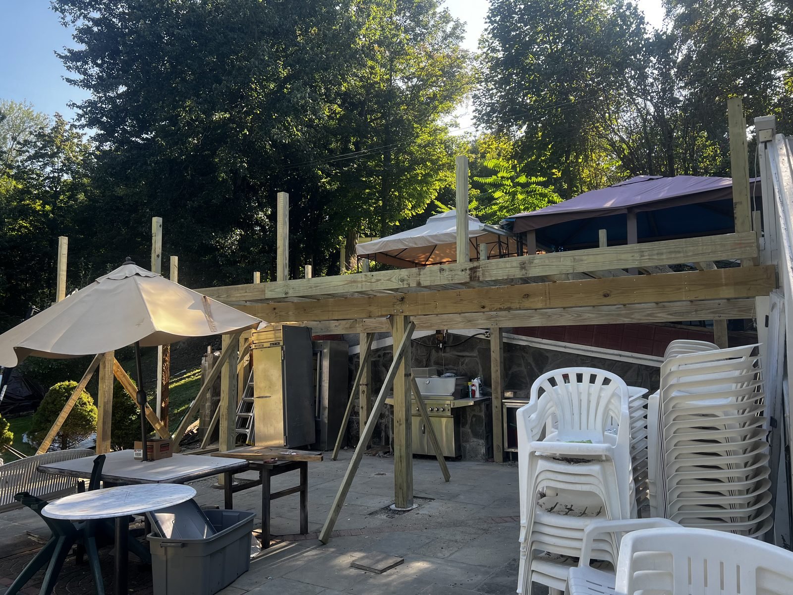 Skillvio Decks & Patios project - Deck & Outdoor Kitchen — Framing