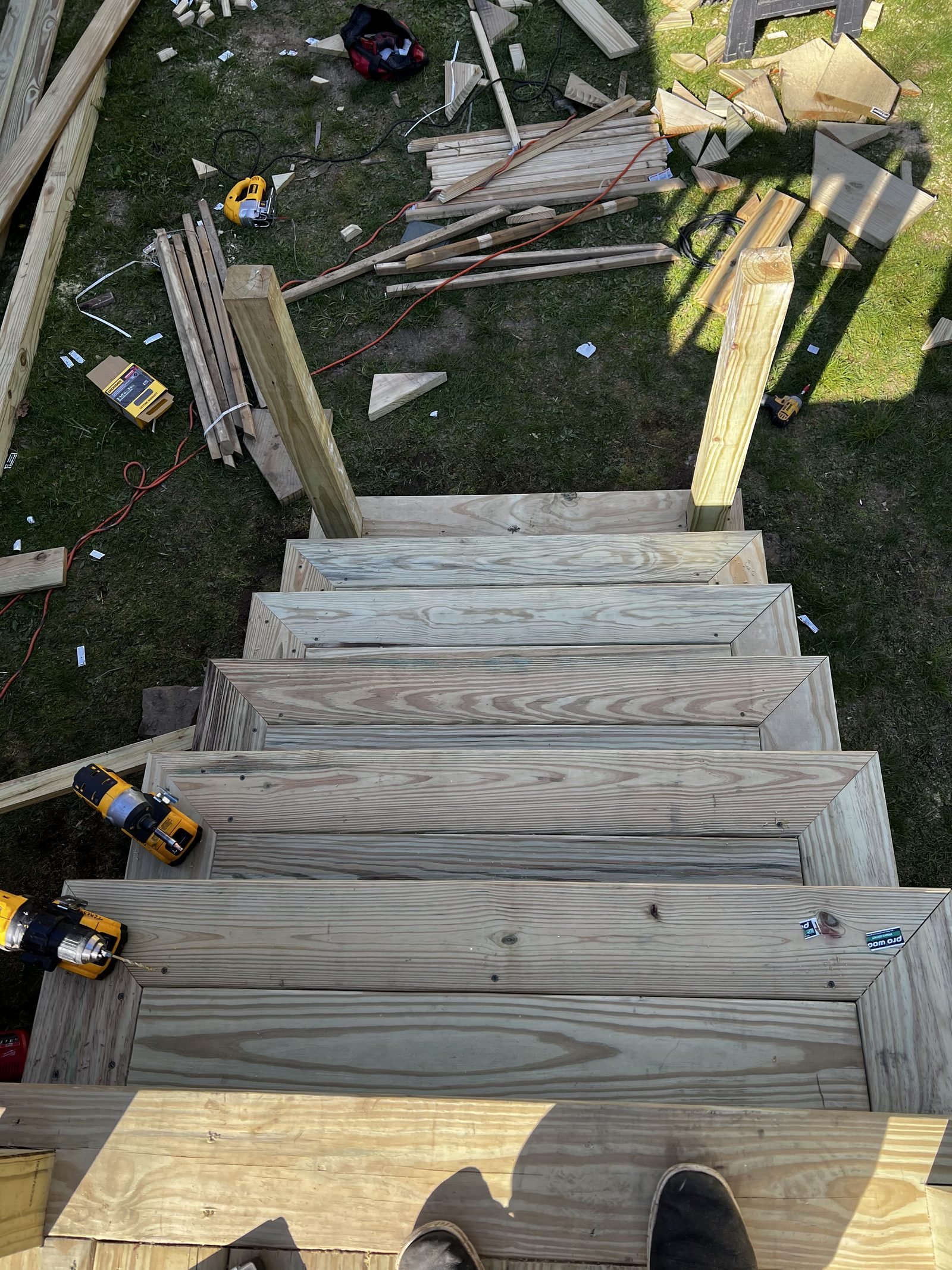 Skillvio Decks & Patios project - Deck Stairs — In Progress
